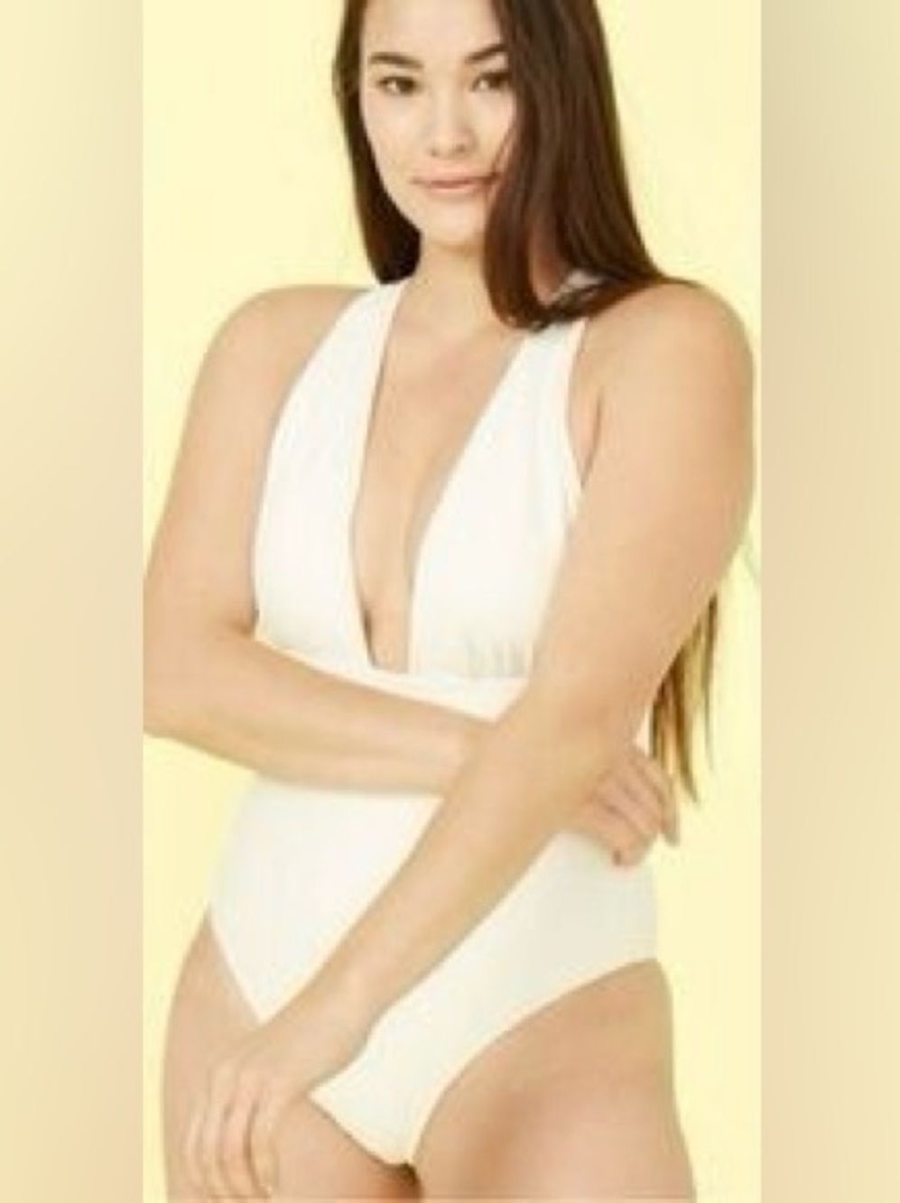 Summersalt The Plunge One Piece Swimsuit Ivory